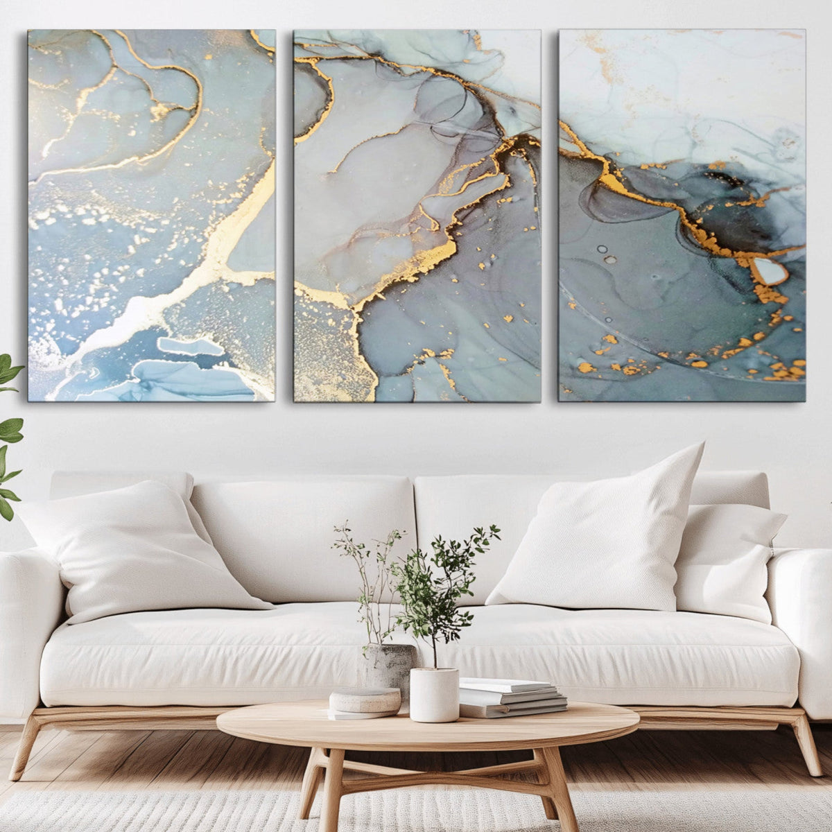 Large Abstract Marble Wall Art Canvas Print for Living Room