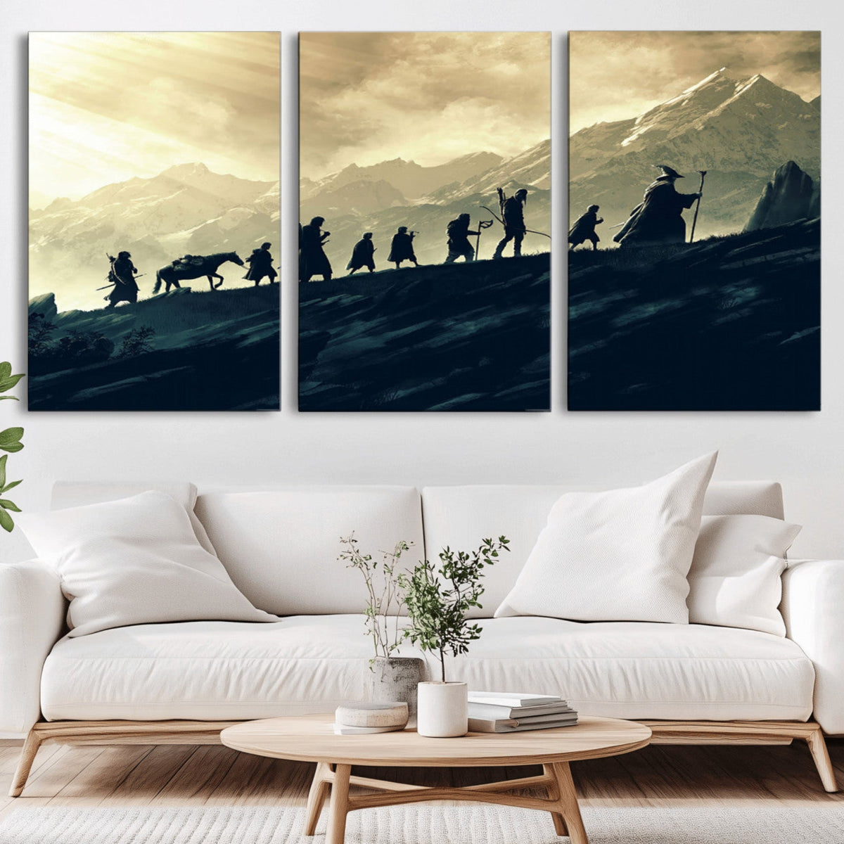 Fellowship Journey Wall Art – Fantasy Adventure Canvas Print
