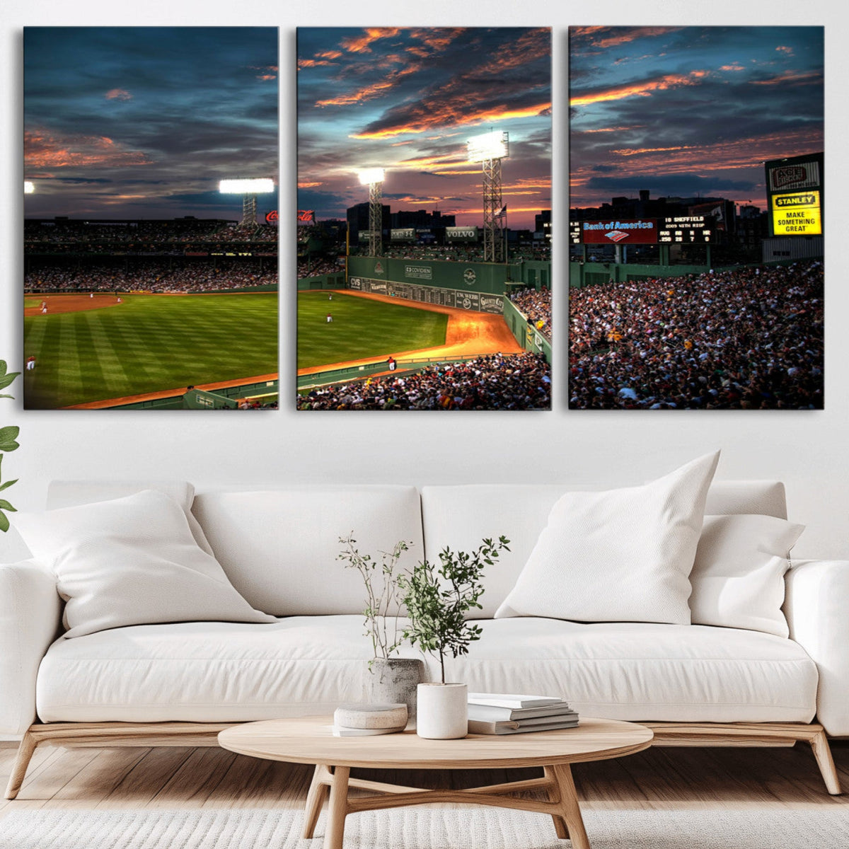 Fenway Park Wall Art Canvas Print | Large Baseball Stadium