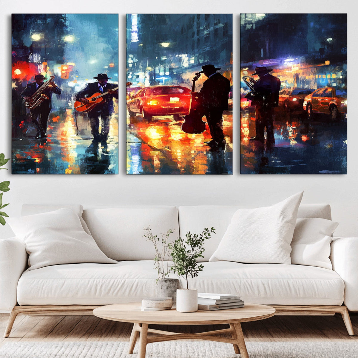 African American Jazz Canvas Wall Art Print – Abstract Music