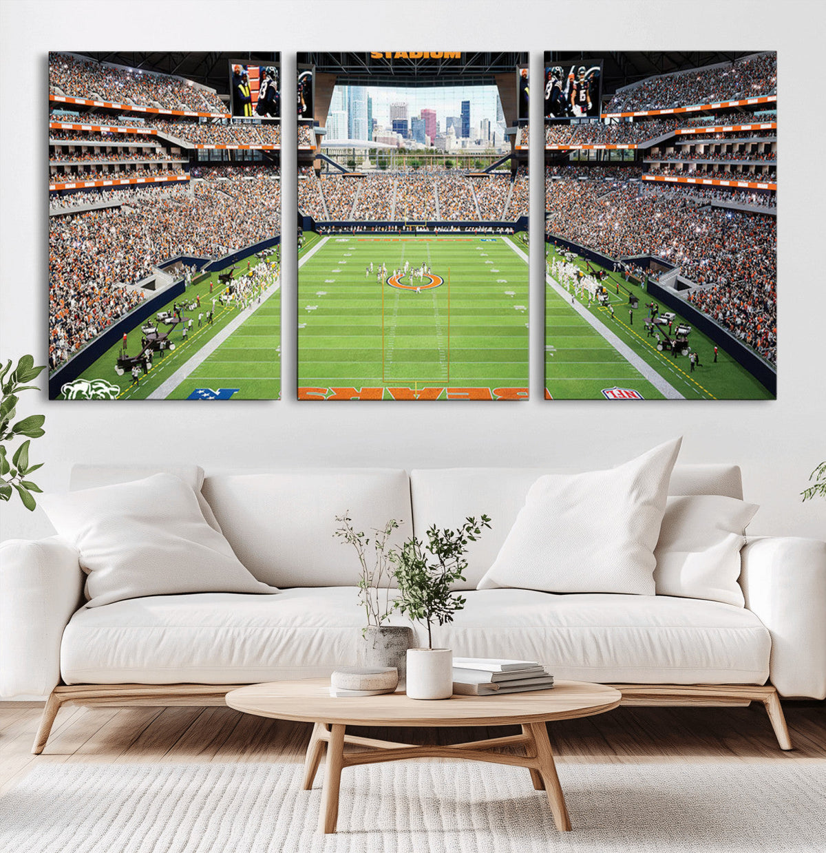 Chicago Bears Soldiers Field Wall Art Canvas Print – Framed
