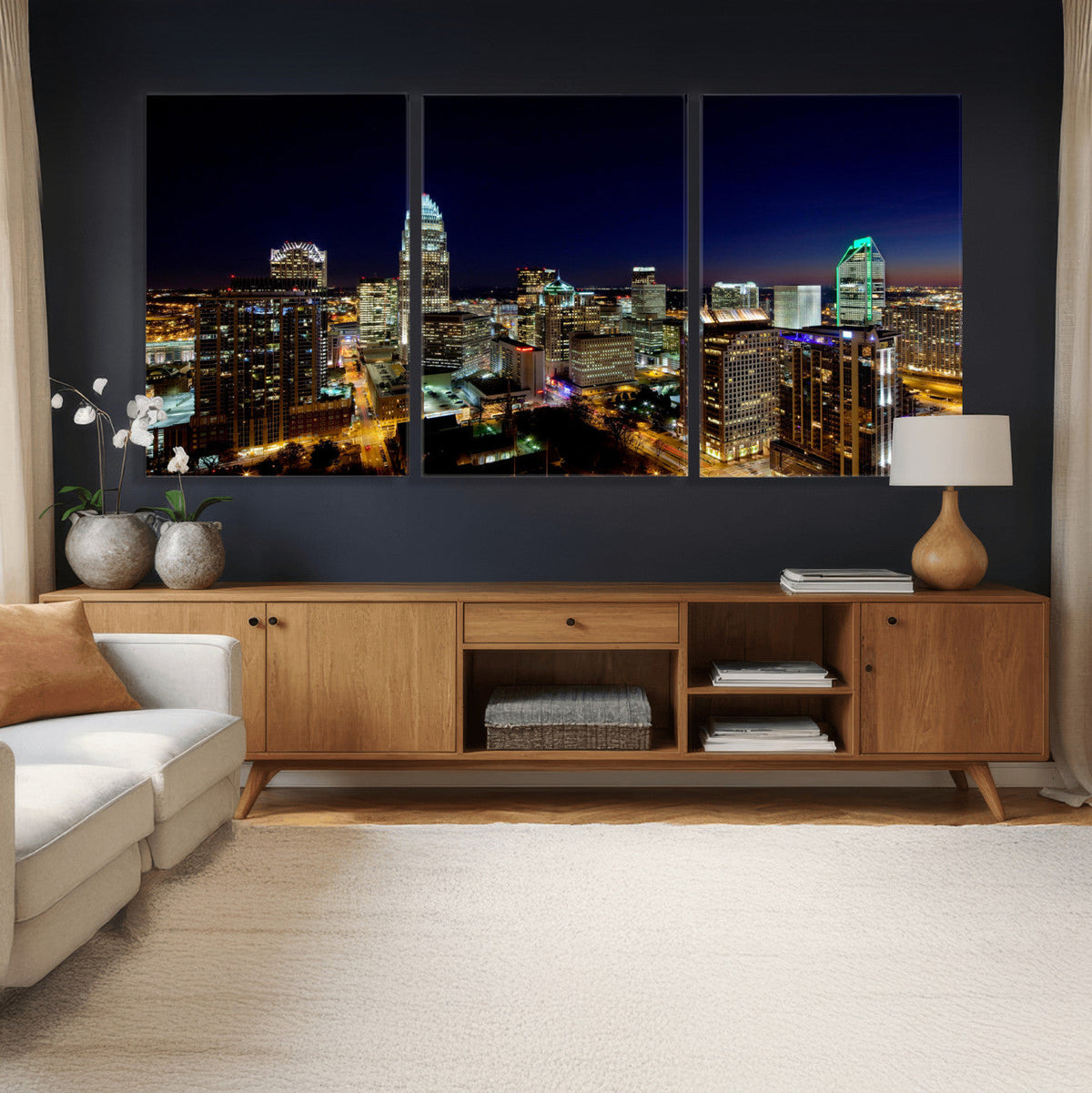 Atlanta Skyline Wall Art Canvas Print – Modern Cityscape