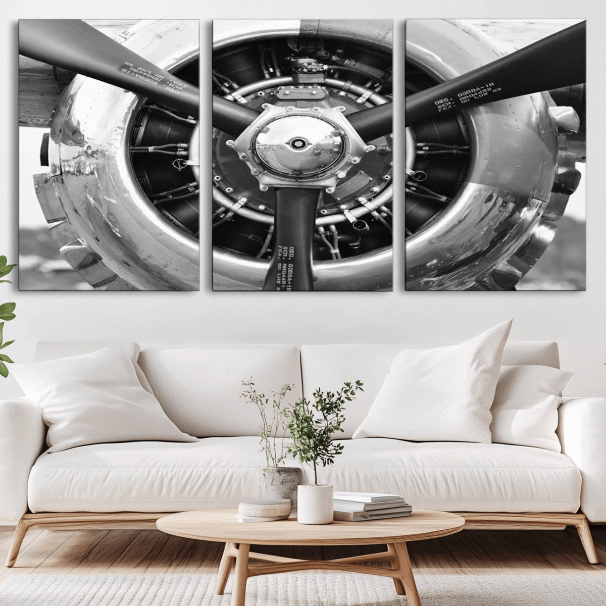 Vintage Airplane Wall Art Canvas Print