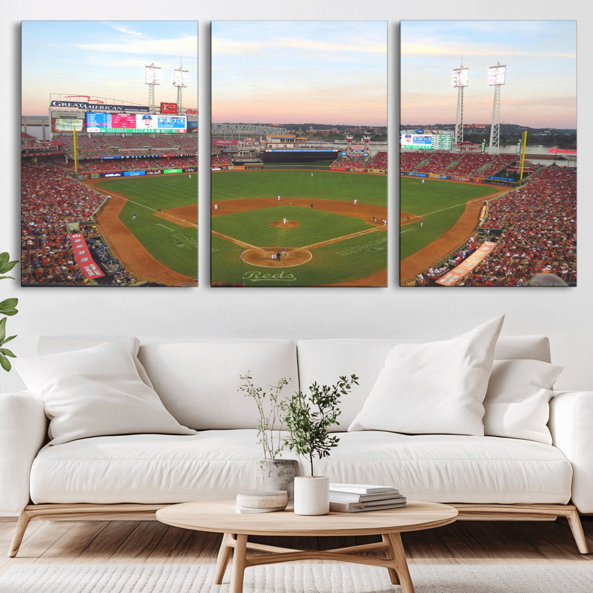 Cincinnati Reds Baseball Print Canvas- Cincinnati