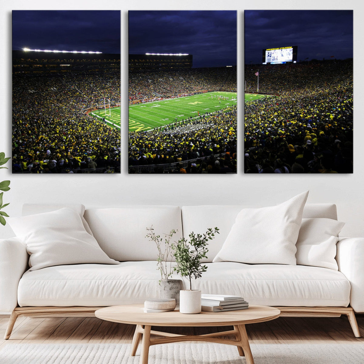Michigan Wolverines Football Canvas Wall Decor, Football