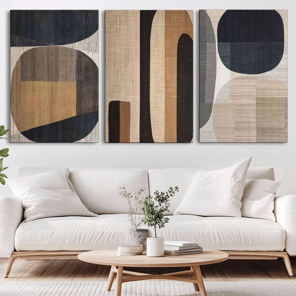 Wabi Sabi Canvas Print - Geometric Abstract Wall Art Canvas