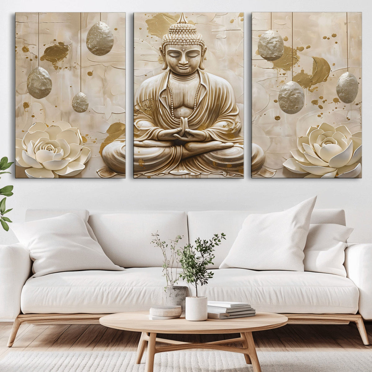 Serene Buddha Wall Art | Yoga Room Decor and Meditation Wall