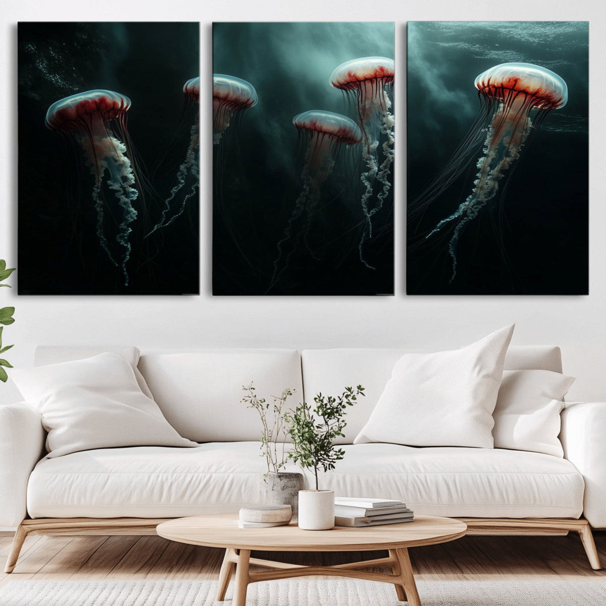 Abstract Jellyfish Wall Art Canvas Print