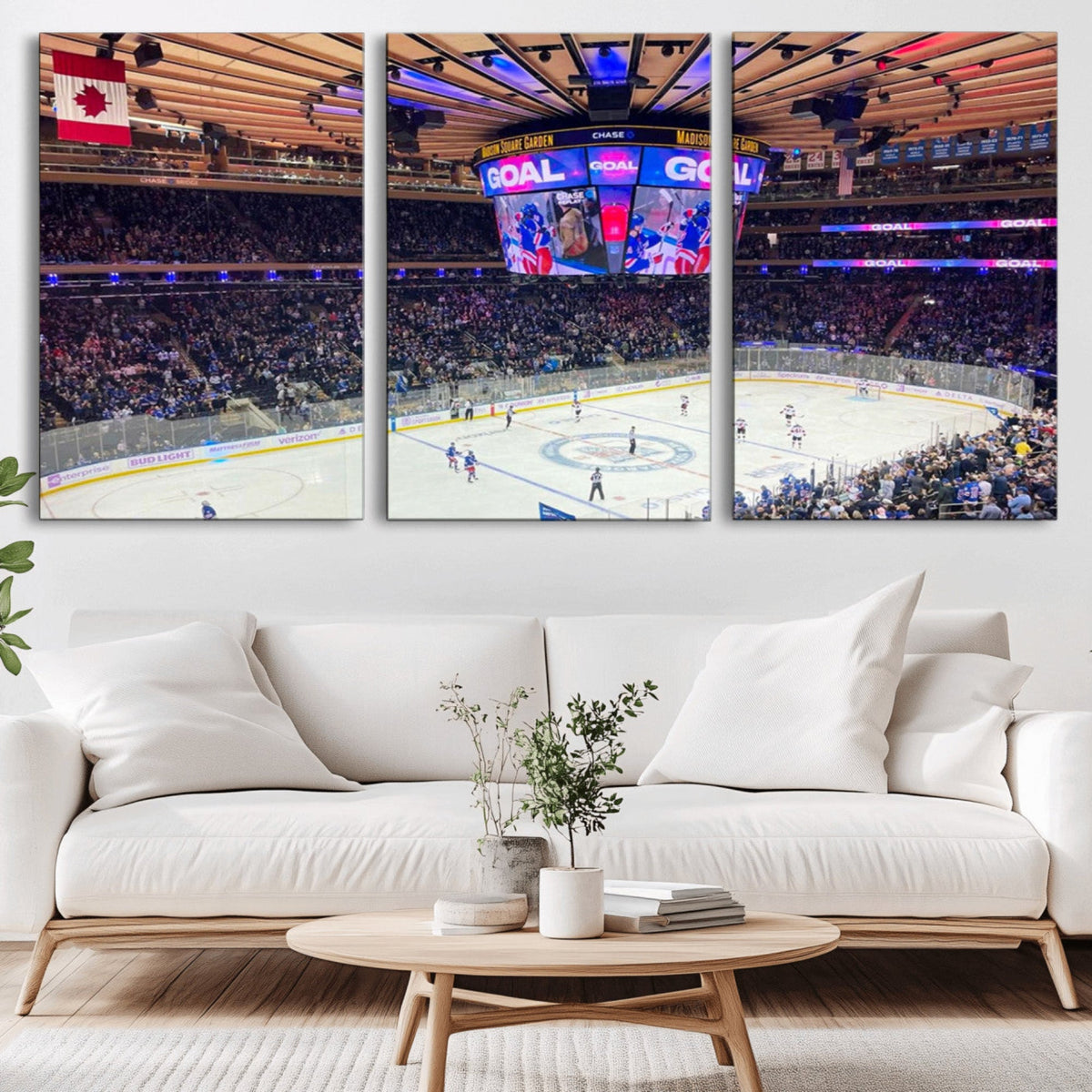 Madison New York Rangers Hockey Stadium Wall Art Canvas