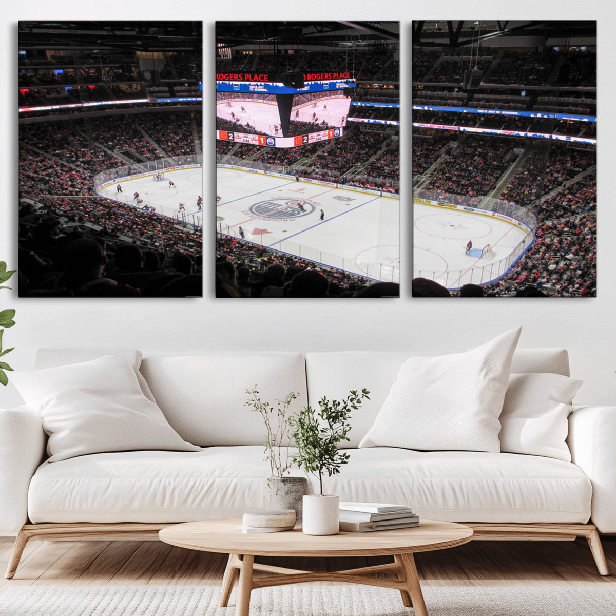 Rogers Place Edmonton Oilers Ice Hockey Stadium Wall Art,