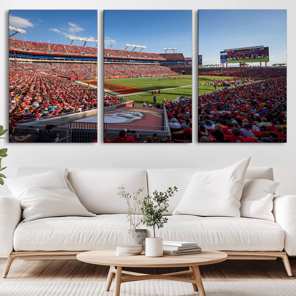 Florida Tampa Raymond James Stadium Wall Art Canvas Print -