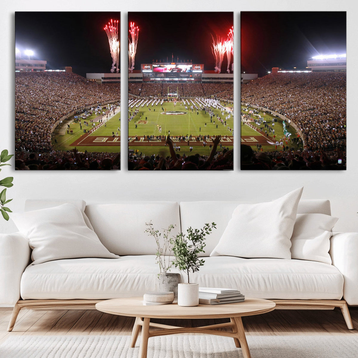Framed Florida State Seminoles Football Team Print -