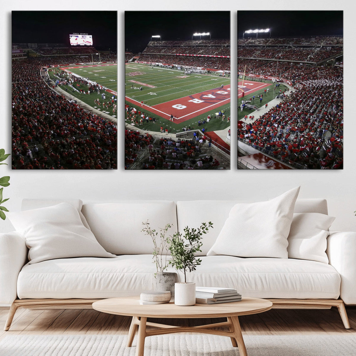 Houston Cougars Football Team Print - Houston TDECU Stadium
