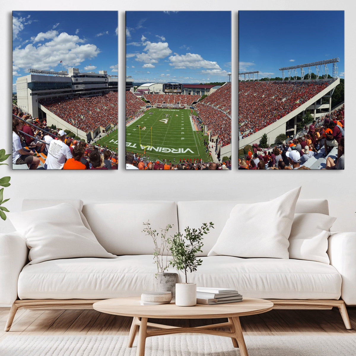Virginia Tech Hokies Football Team Print - Blacksburg Lane
