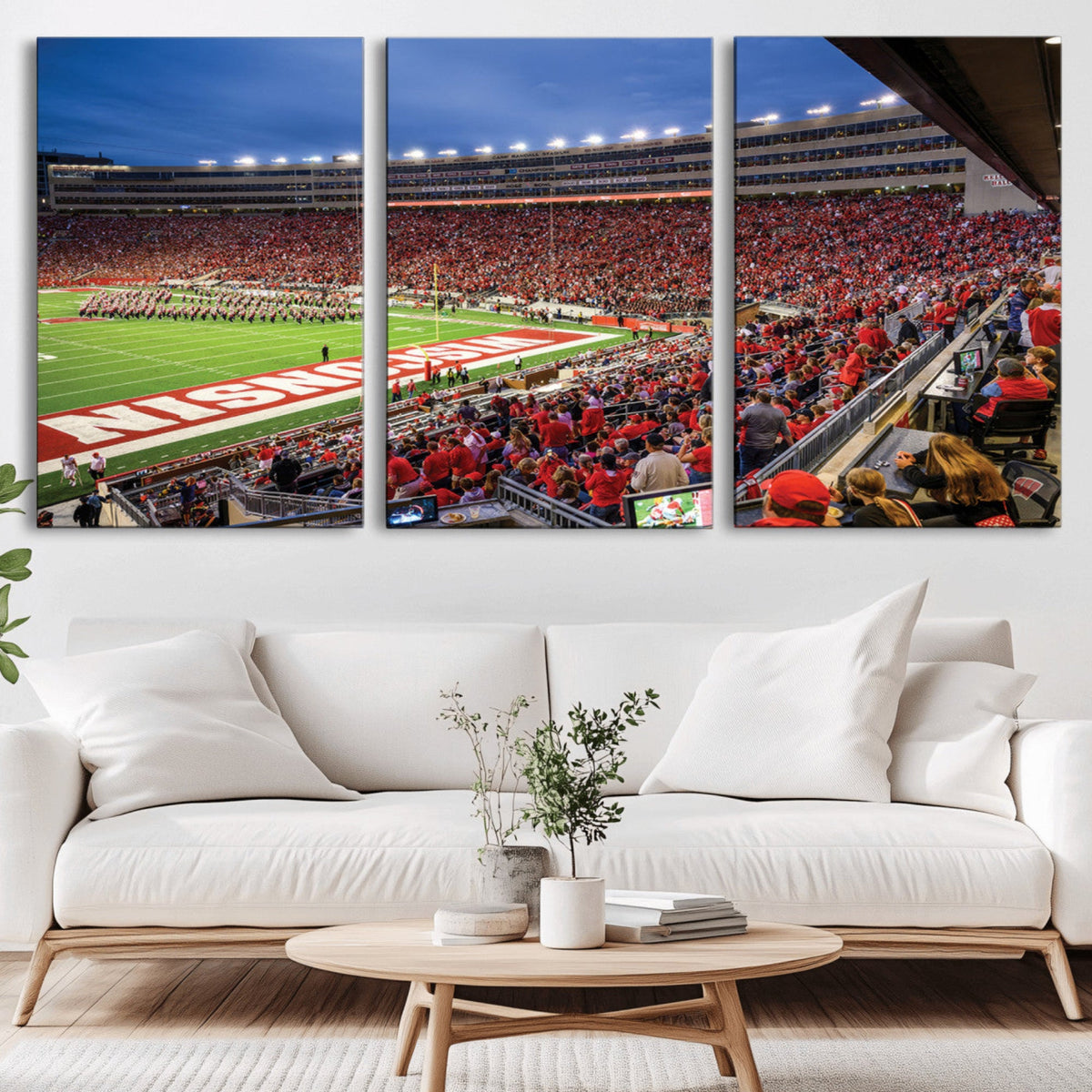 Wisconsin Badgers Football Team Print - Madison Camp Randall
