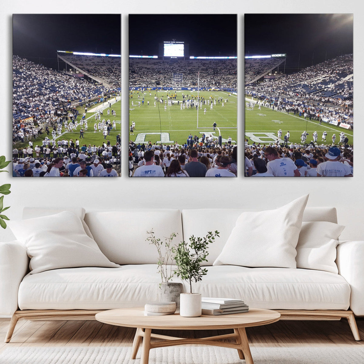 Brigham Young University Cougars Football Print Canvas -