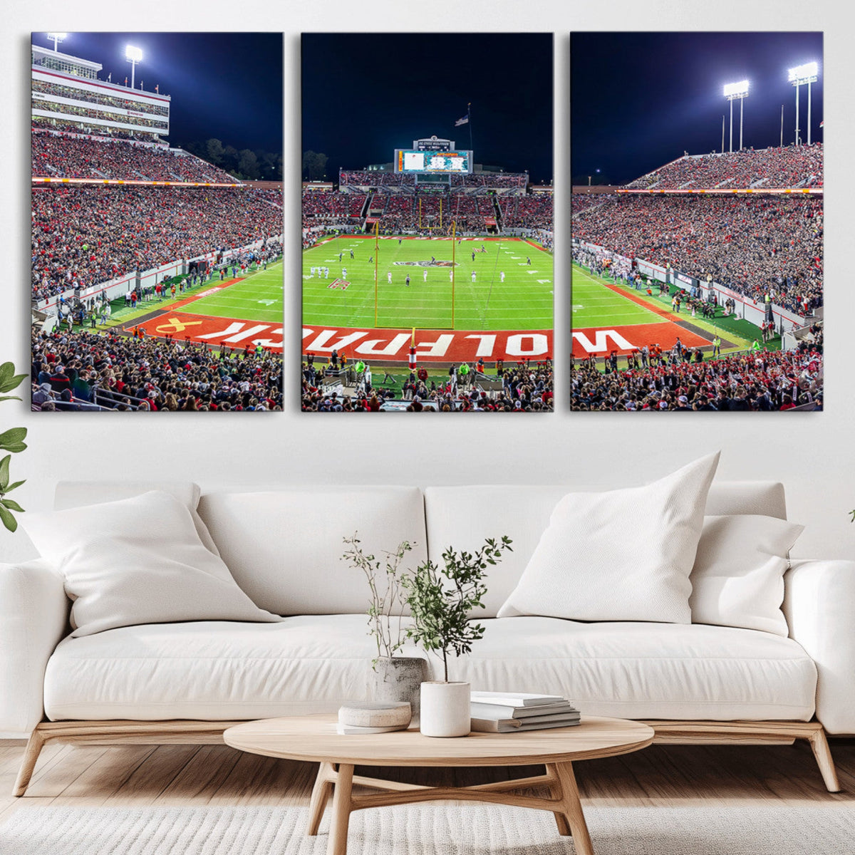 Wolfpack Football Team Print - Raleigh Carter-Finley Stadium