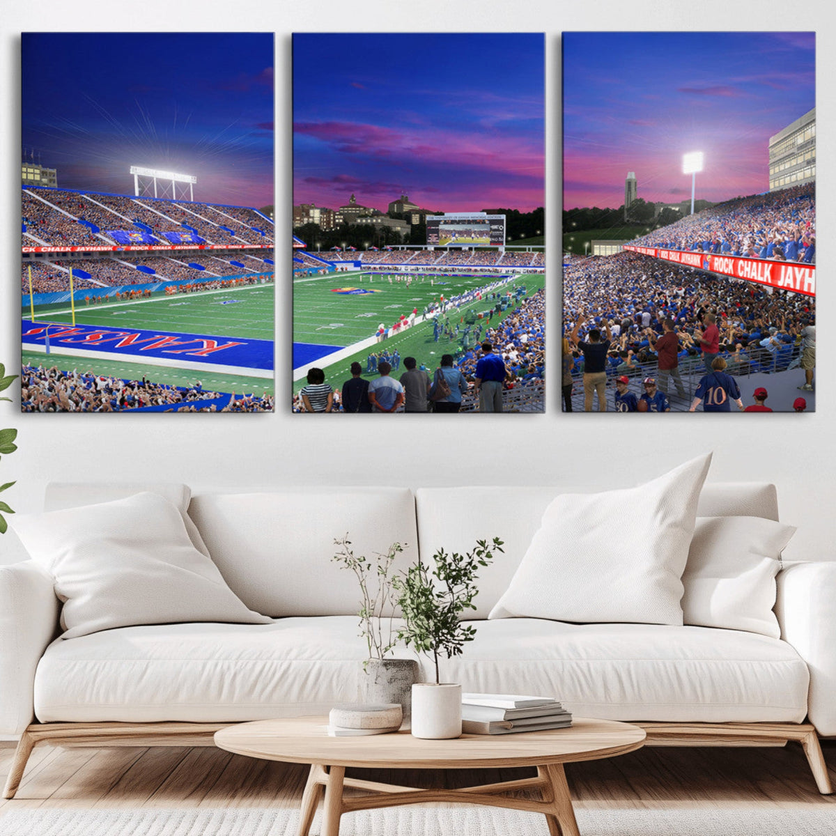 University of Kansas Jayhawks Football Team Print Canvas-