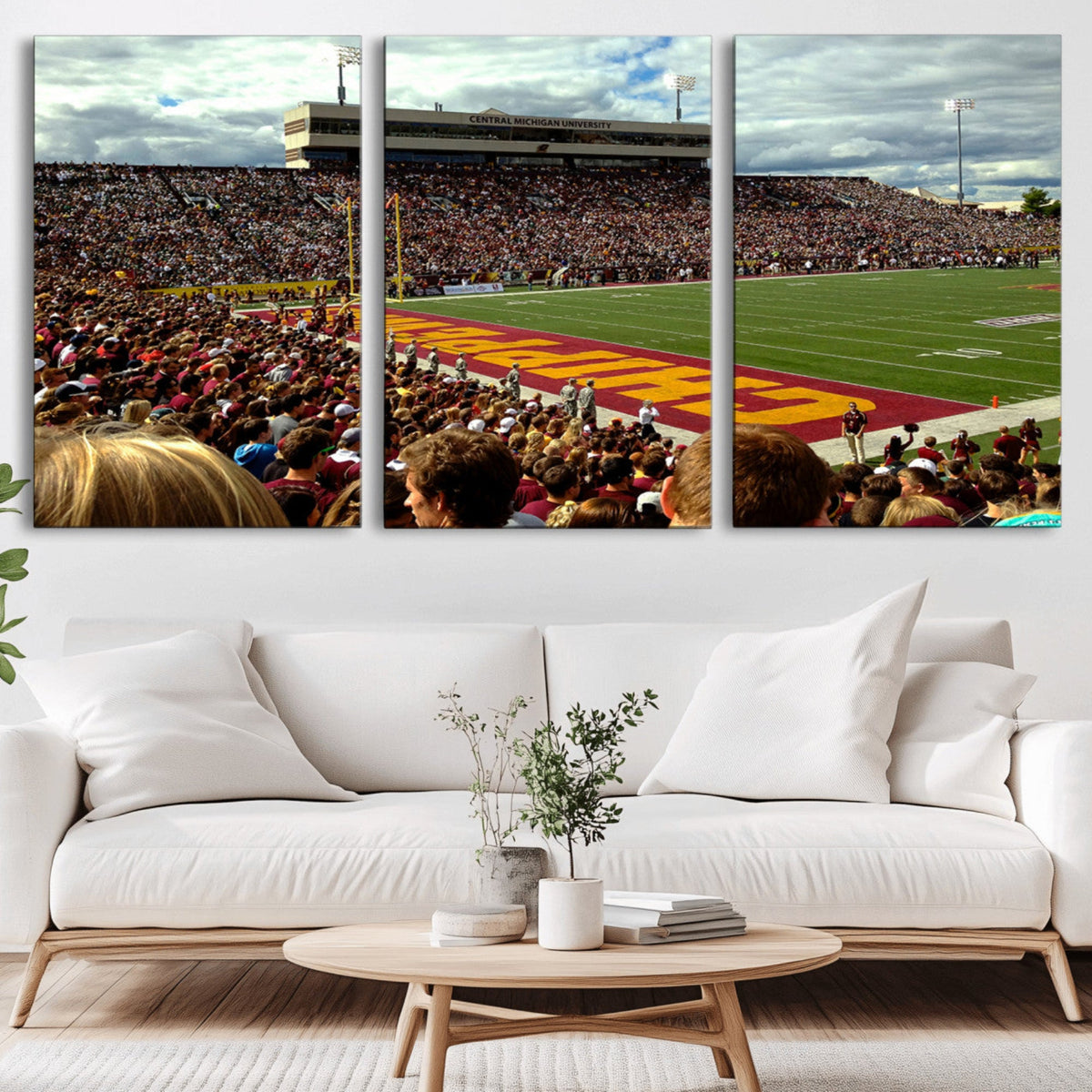 Central Michigan University Chippewas Football Team Print -