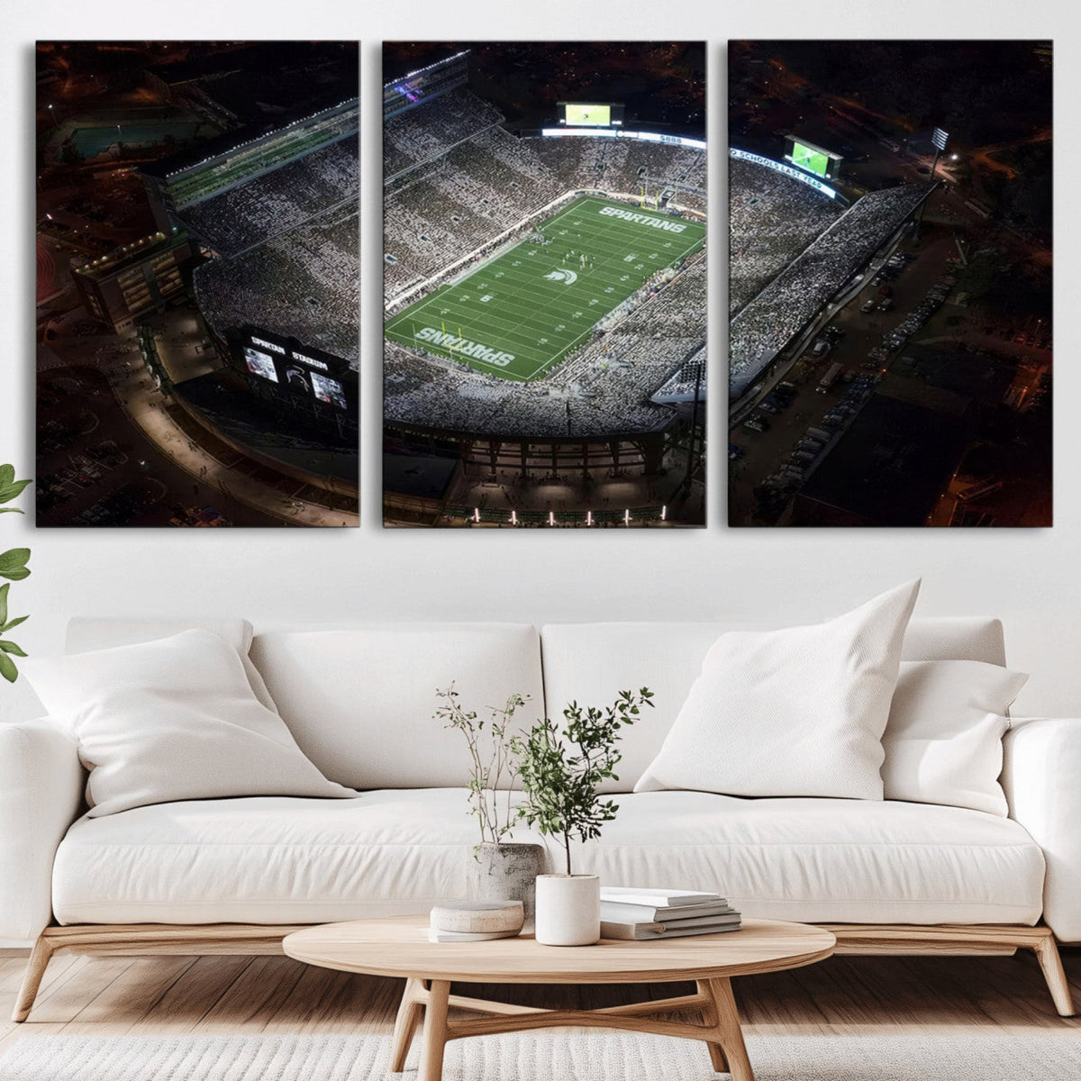 Michigan State Spartans Football Team Print - East Lansing
