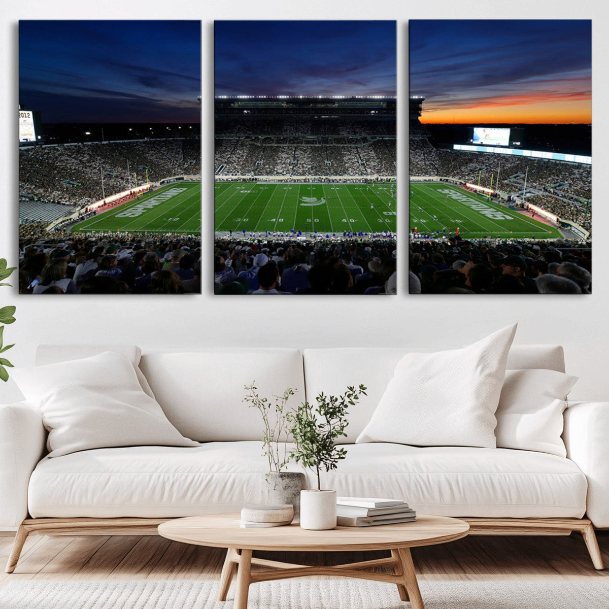 Michigan State Spartans Football Team Print - East Lansing
