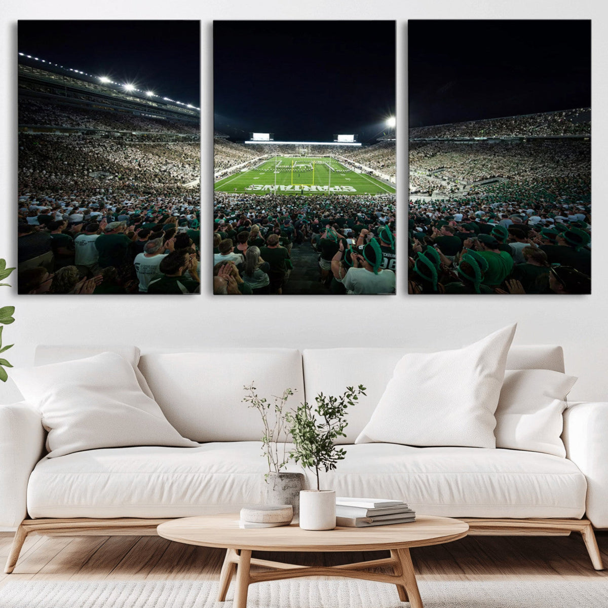 Framed Michigan State Spartans Football Team Print - East