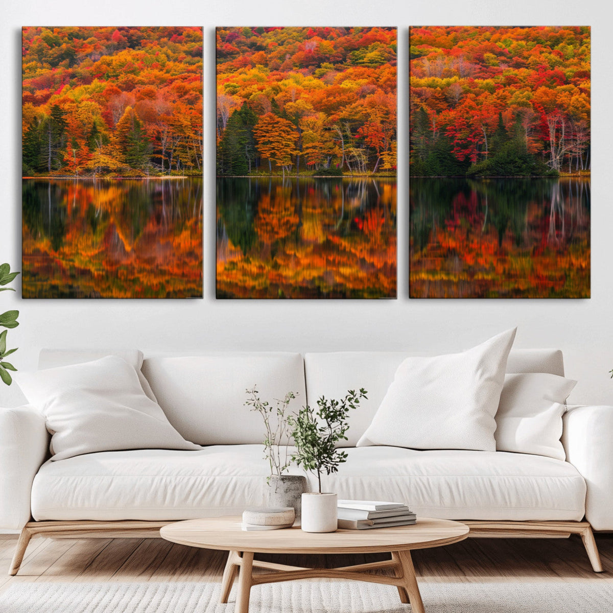 Fall Foliage Wall Art - Autumn Reflection Canvas Print,
