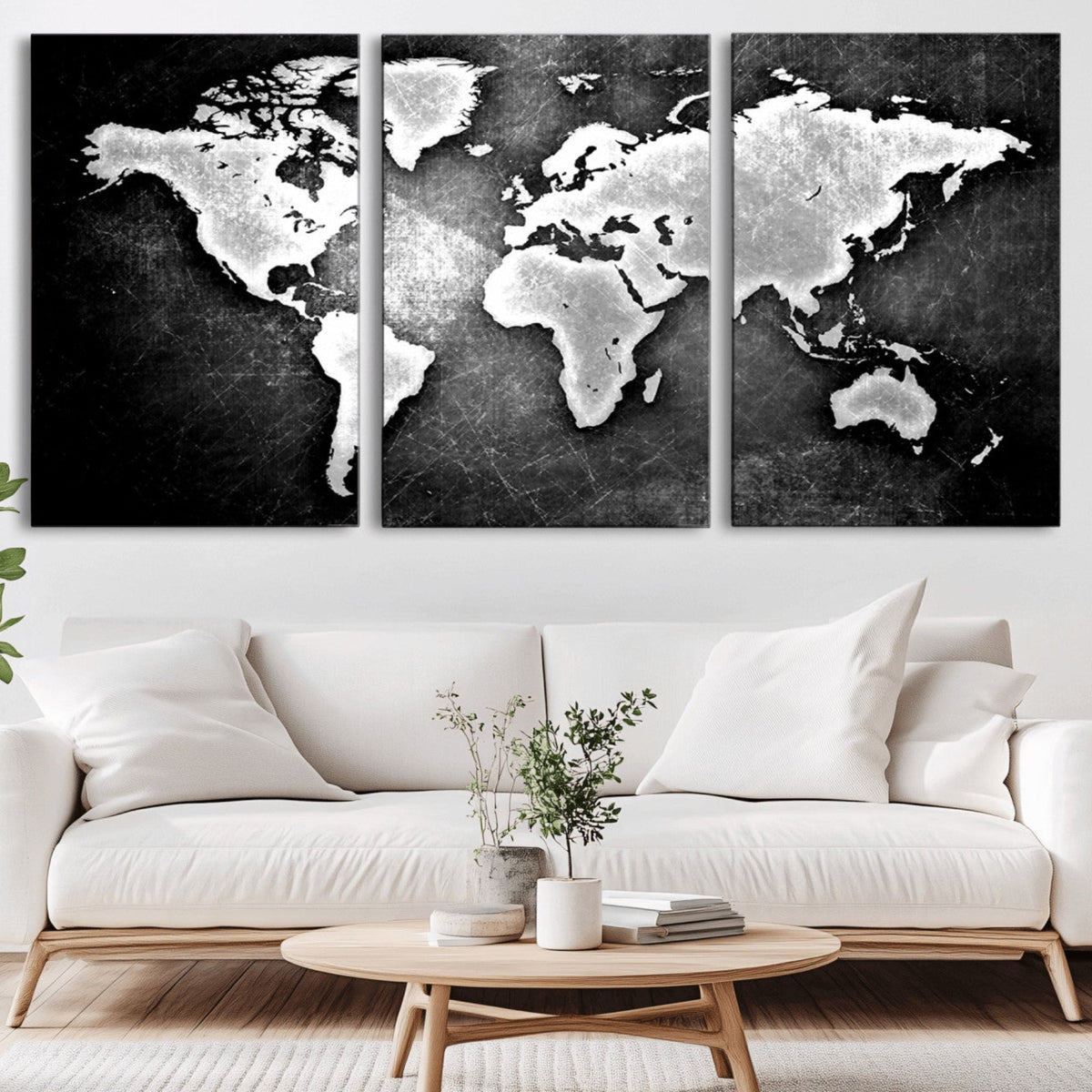 World Map Wall Art Canvas Print – Framed Wall Art for
