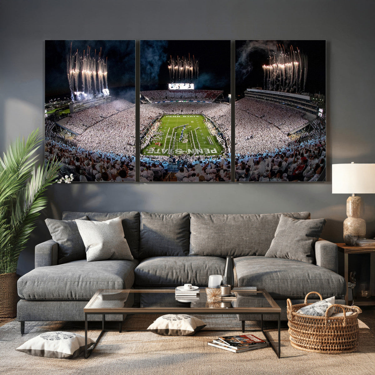 Penn State Football Wall Art Canvas Print – Framed Stadium