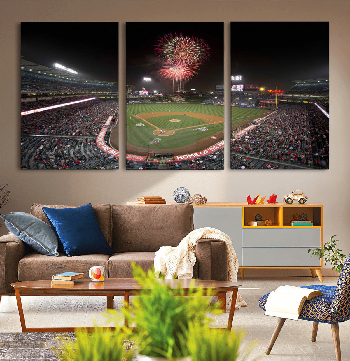 Fireworks at Angel Stadium – Los Angeles Angels Canvas