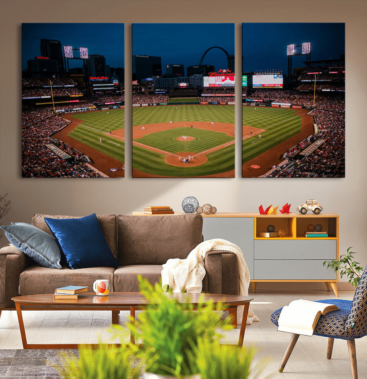 St. Louis Cardinals Baseball Team Print - Busch Stadium Wall