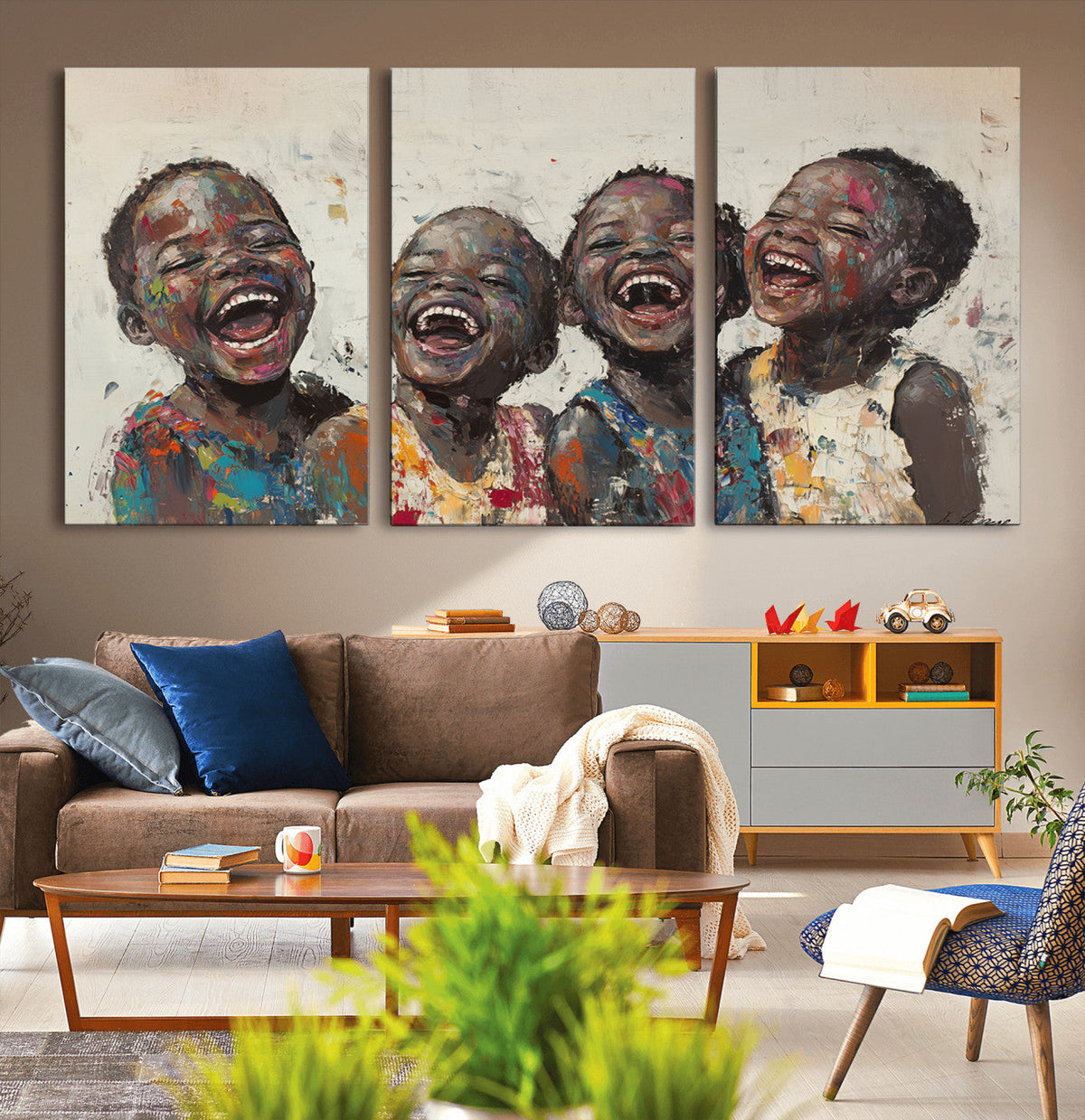 Shai Yossef Print - Joyful Childhood Canvas Wall Art -