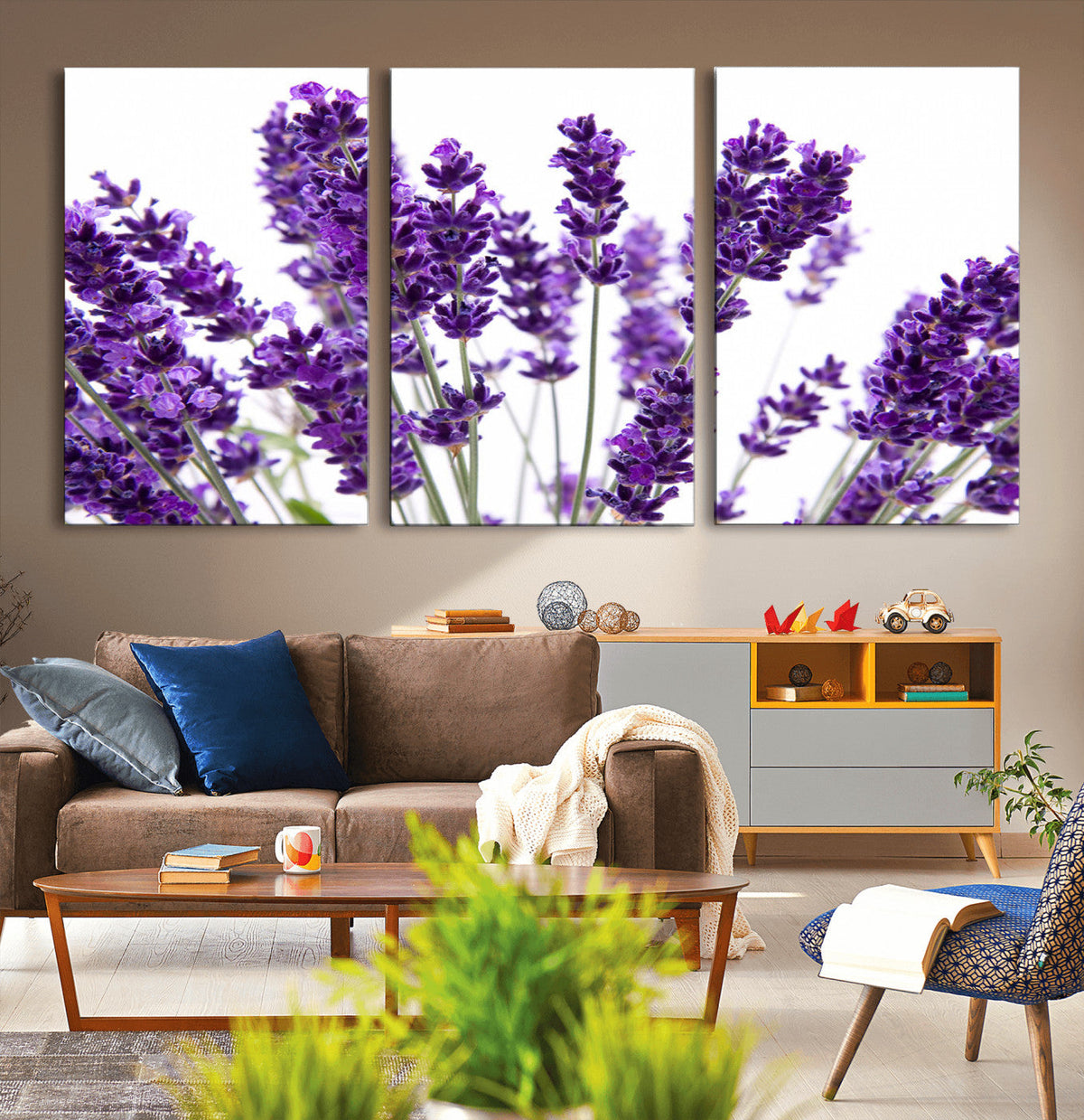 Lavender Flower Wall Art Canvas Print