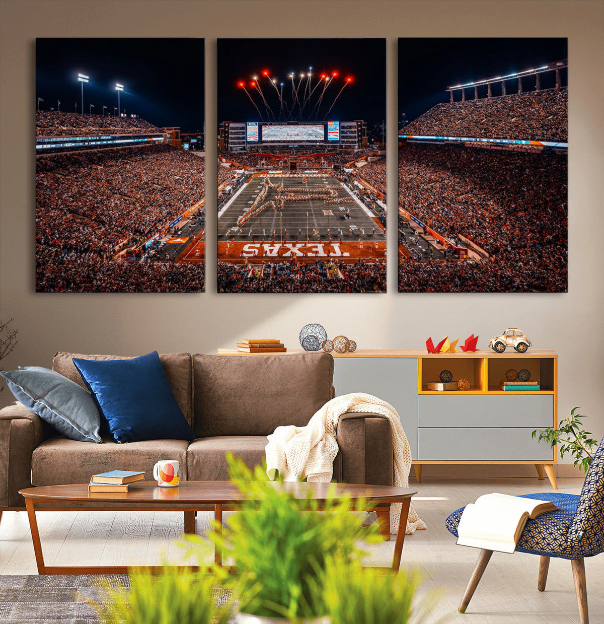 Texas Stadium Night Game Wall Art Canvas Print – Vibrant