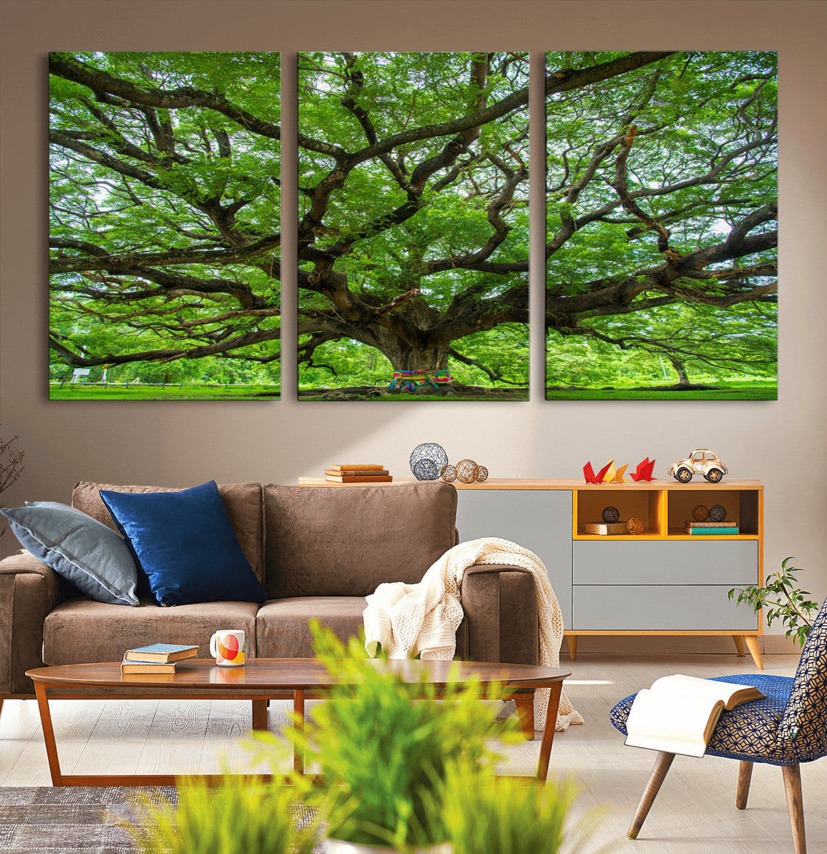 Angel Oak Tree Wall Art Canvas Print – Framed Majestic