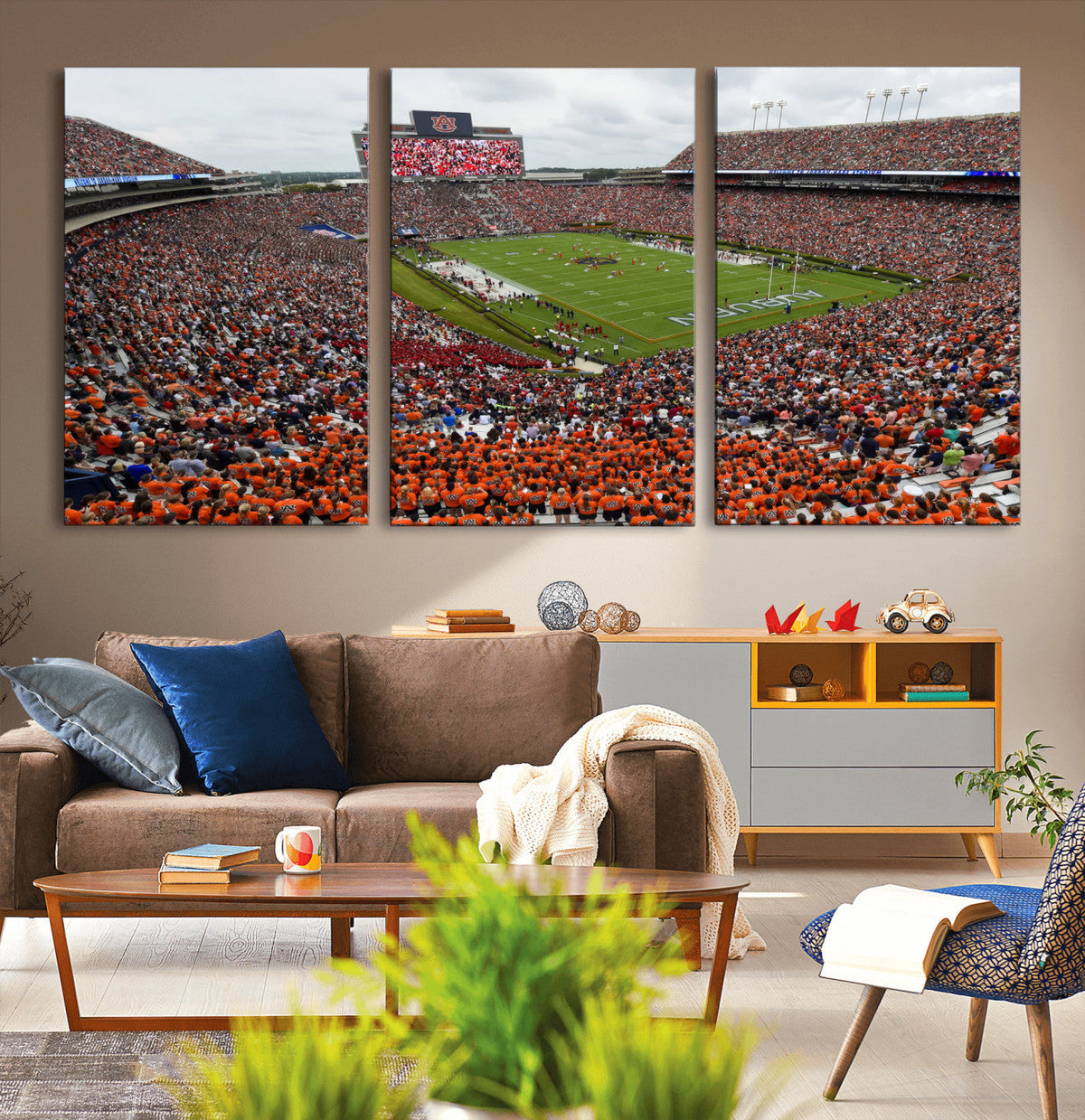 Jordan-Hare Stadium Wall Art Canvas Print, College Sports