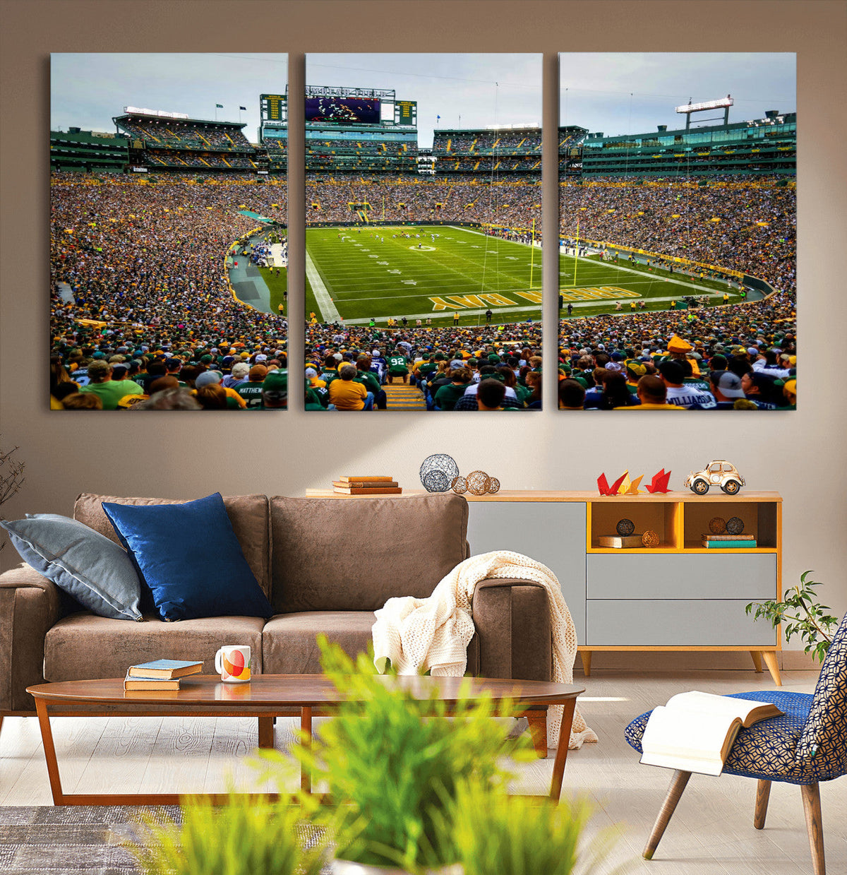Green Bay Packers Lambeau Field Stadium Wall Art Canvas