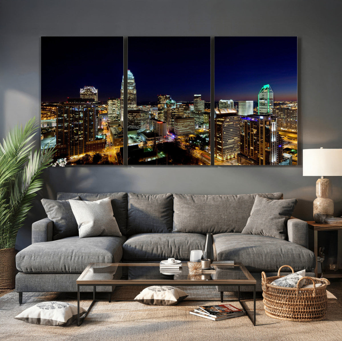 Atlanta Skyline Wall Art Canvas Print – Modern Cityscape