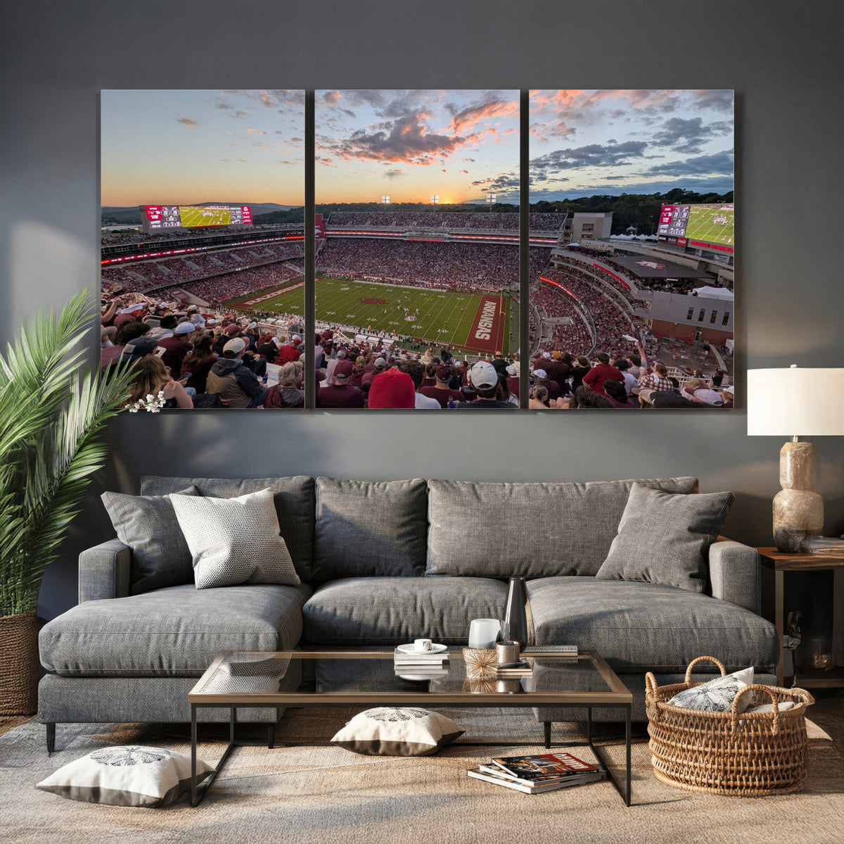 Donald W. Reynolds Razorback Stadium Wall Art Canvas Print –