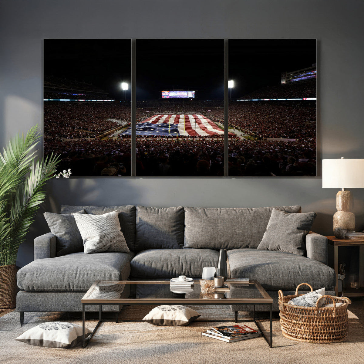 Oklahoma Memorial Stadium Wall Art Canvas Print – Oklahoma