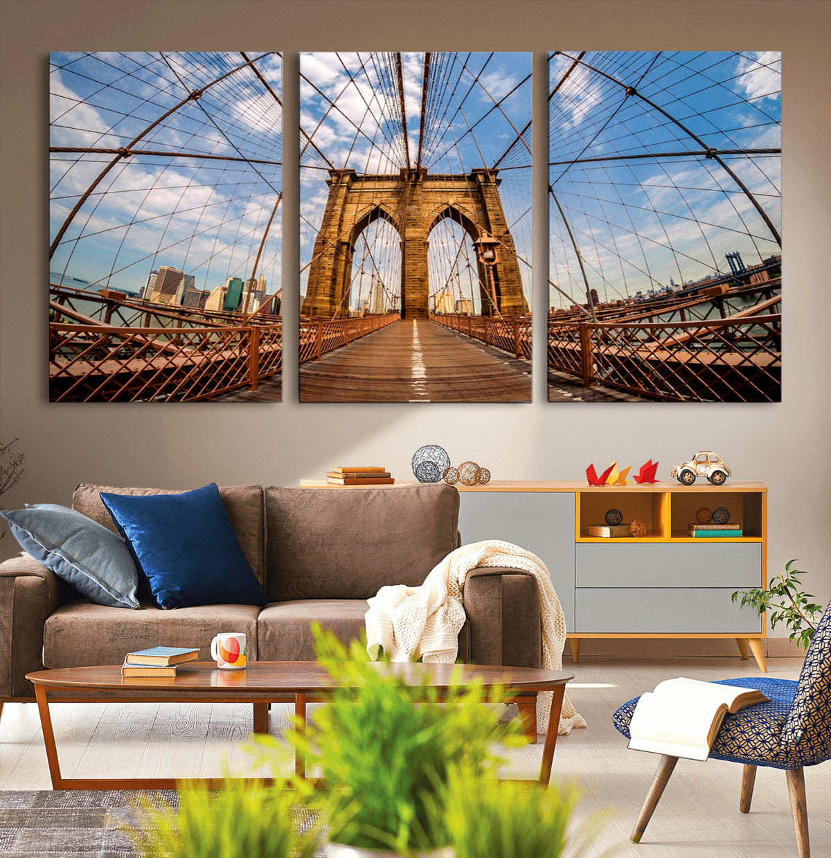 Brooklyn Bridge Manhattan Wall Art Canvas Print