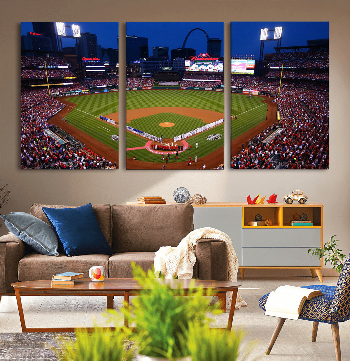 St. Louis Cardinals Baseball Team Print - Busch Stadium Wall