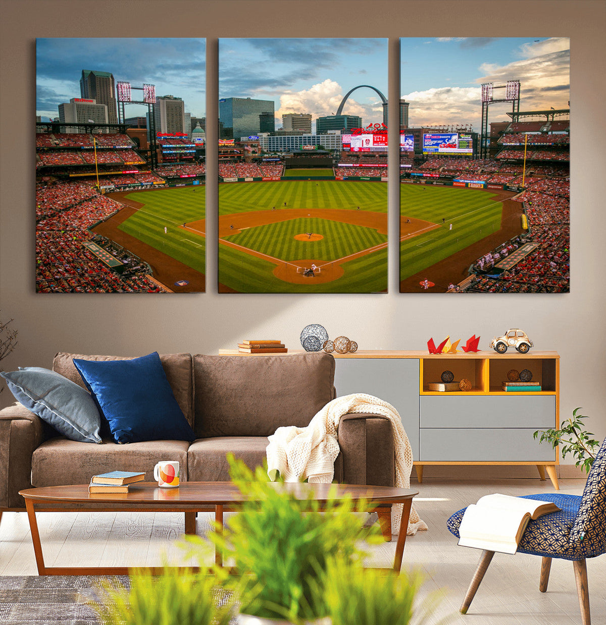 St. Louis Cardinals Baseball Team Print - Busch Stadium Wall