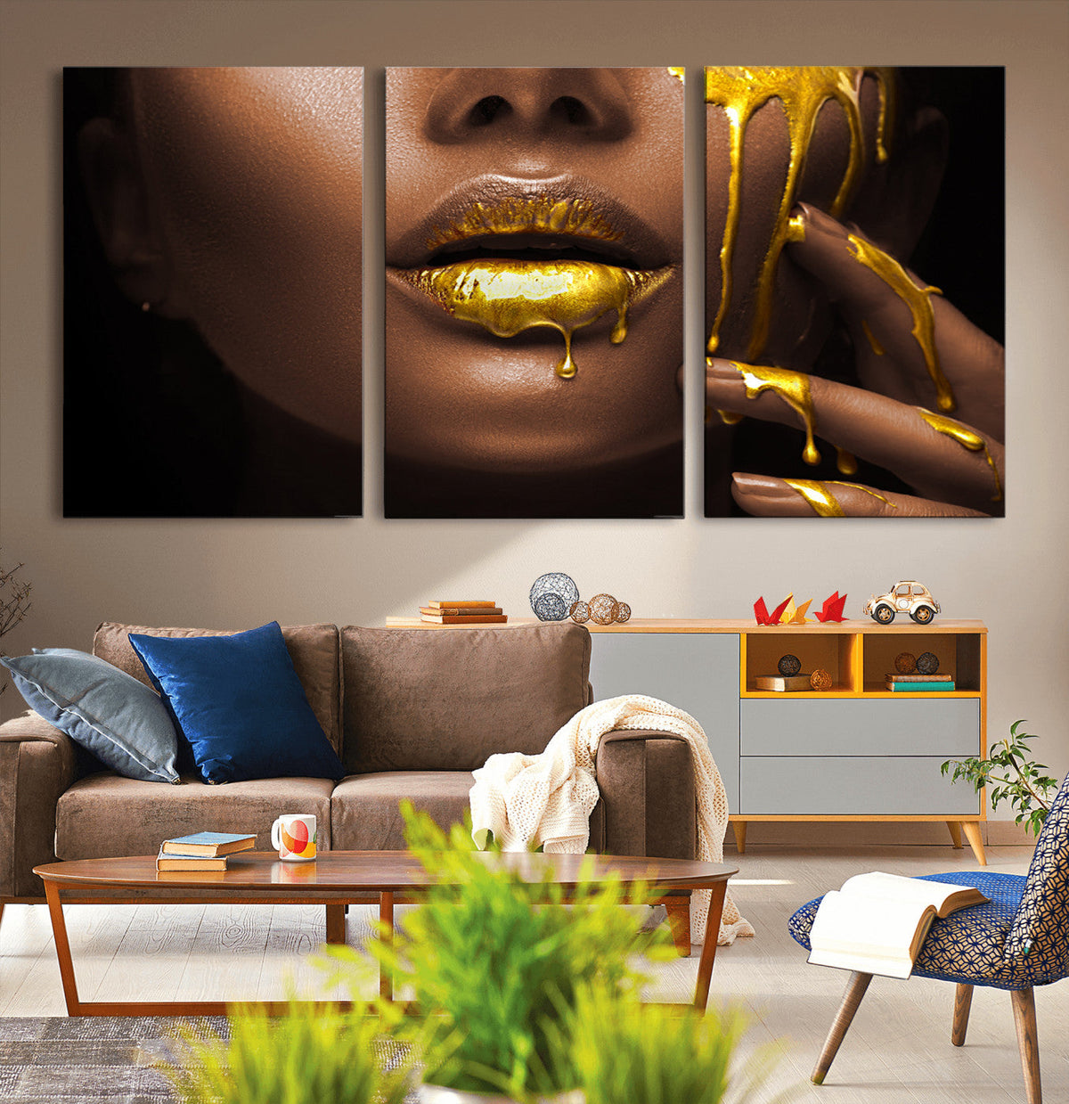 African American Art Black Woman Canvas Print, African Wall
