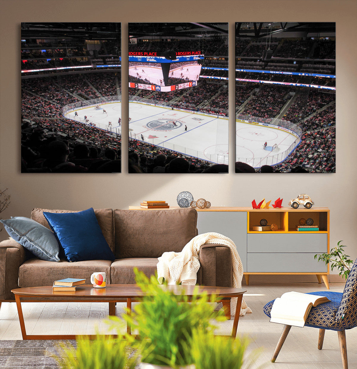 Rogers Place Edmonton Oilers Ice Hockey Stadium Wall Art,