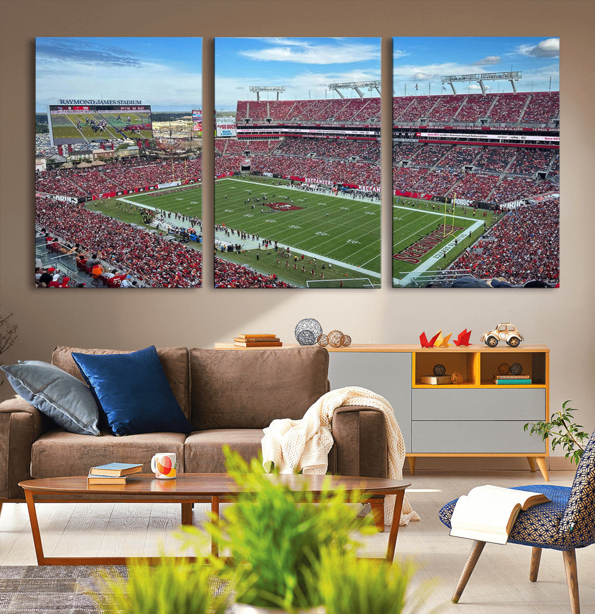 Florida Tampa Raymond James Stadium Wall Art Canvas Print -