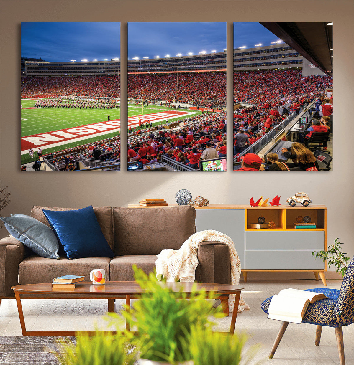 Wisconsin Badgers Football Team Print - Madison Camp Randall