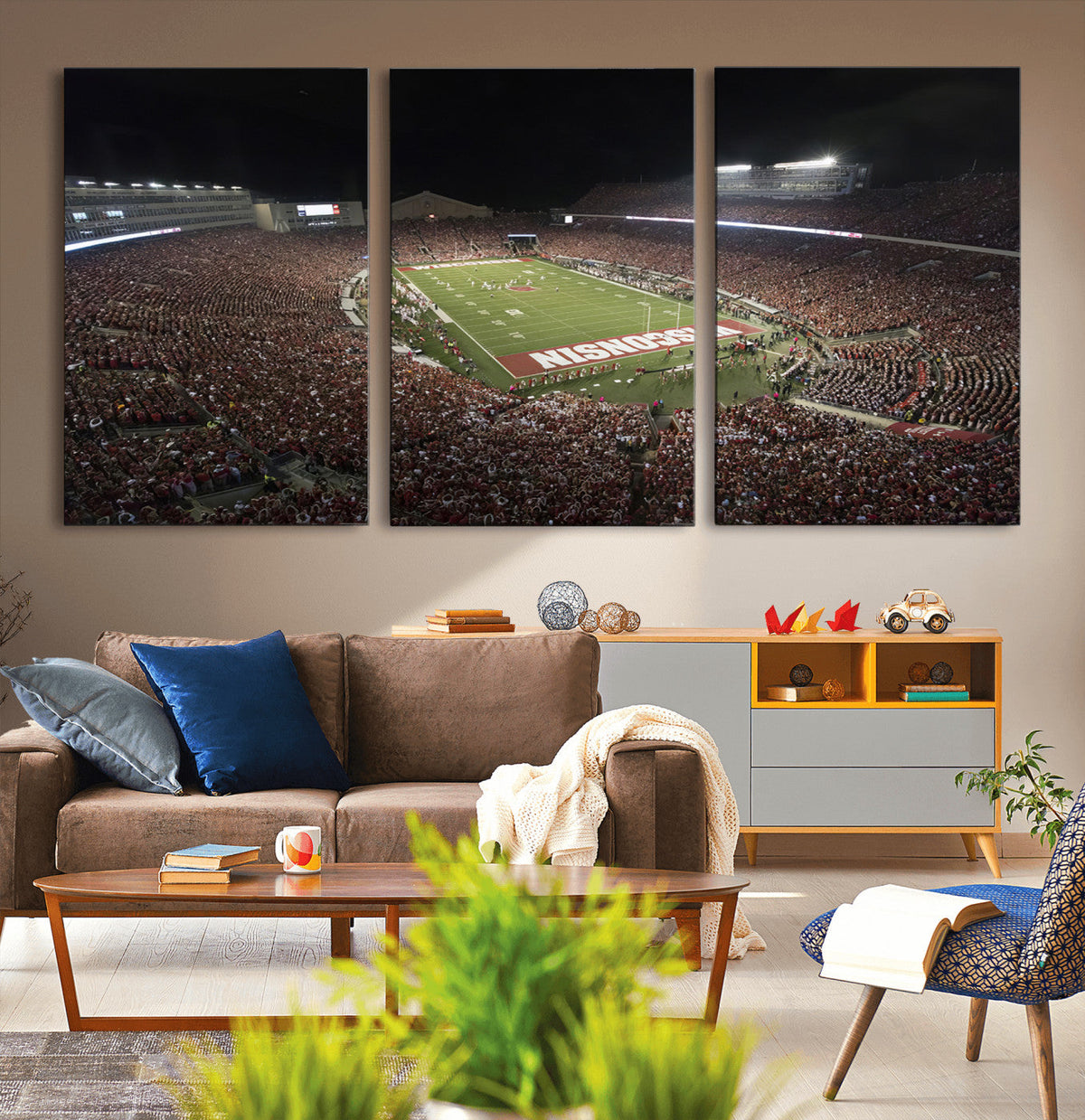 Wisconsin Badgers Football Team Print - Madison Camp Randall