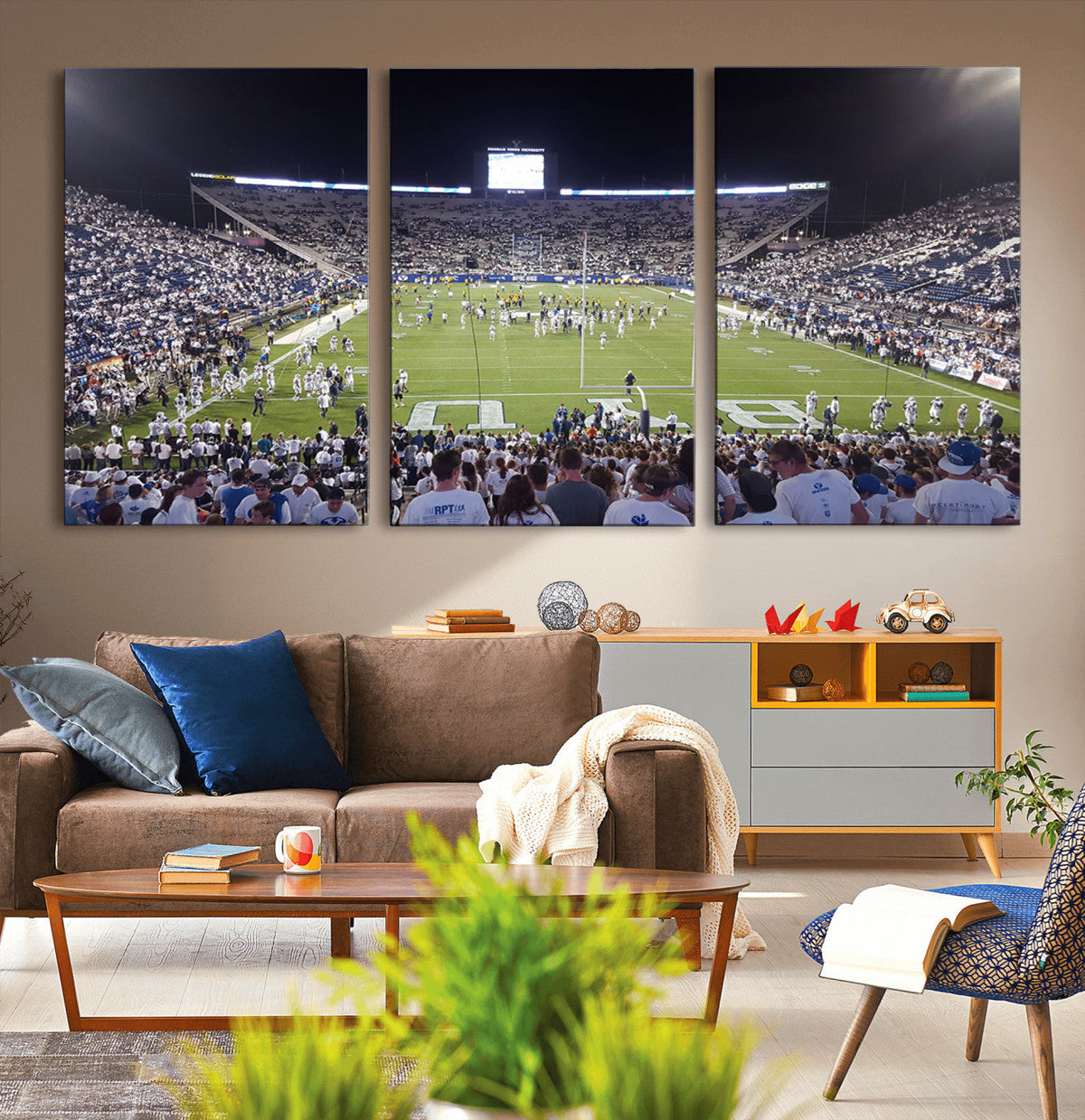 Brigham Young University Cougars Football Print Canvas -