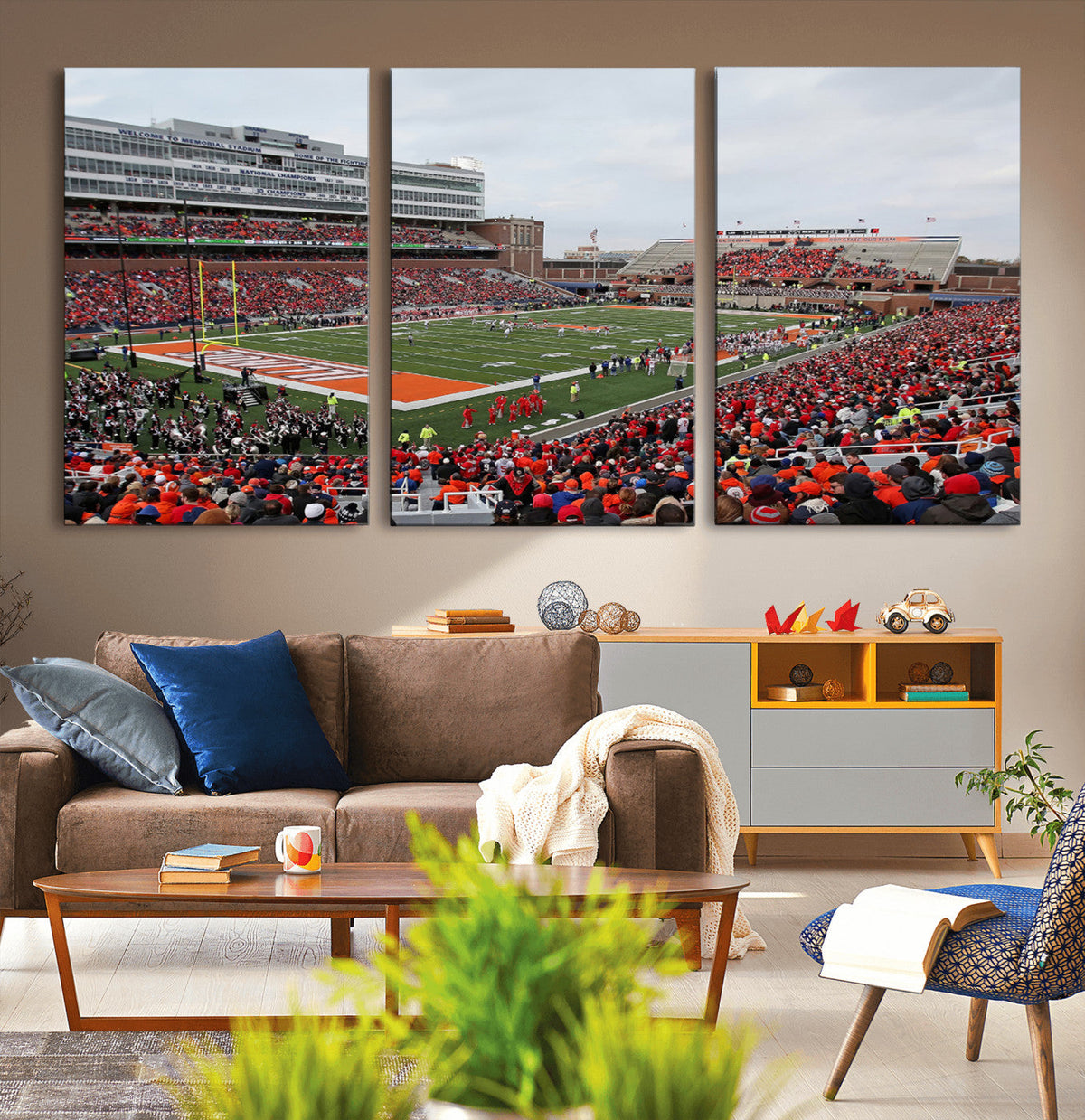 University of Illinois Fighting Illini Football Team Print -